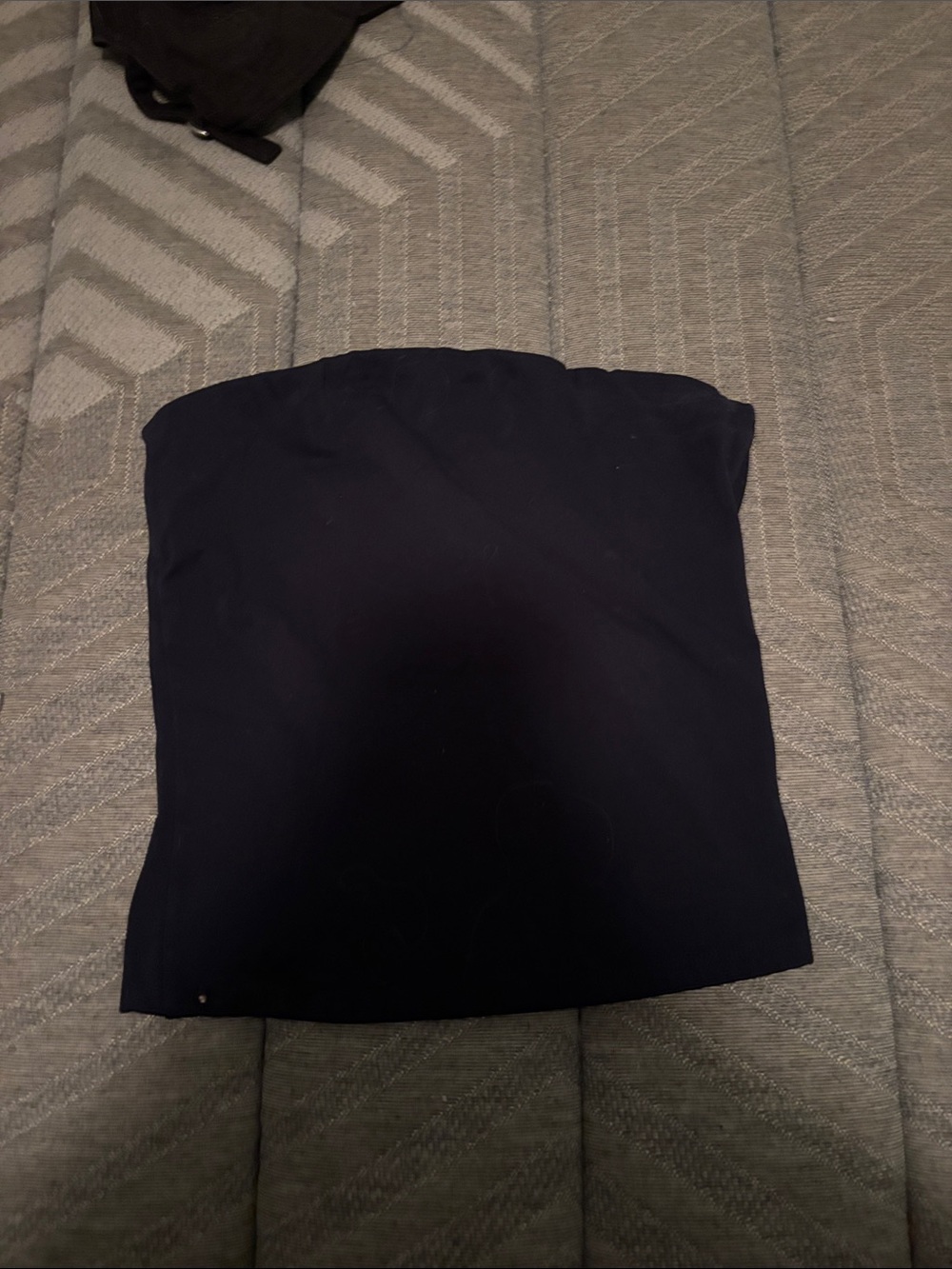 Garage Black Strapless Crop Top